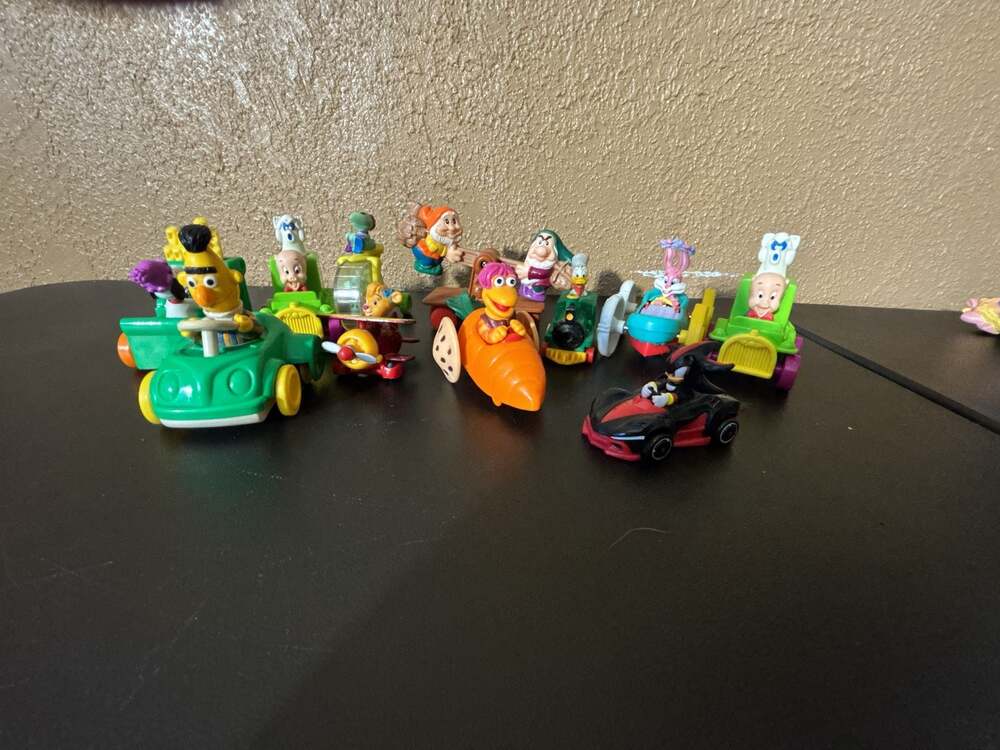 Vintage Mixed Toy Lot of 11 Car Figures Muppet Babies Sesame Street Disney